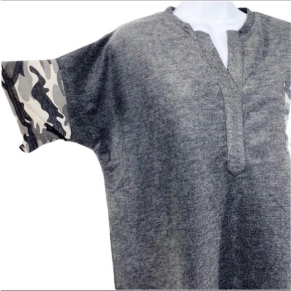 L LOVE camo short sleeve top M - Picture 4 of 11